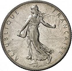 Large Obverse for 2 Francs 1901 coin