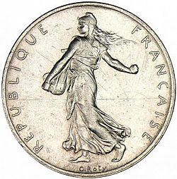 Large Obverse for 2 Francs 1905 coin