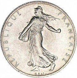 Large Obverse for 2 Francs 1914 coin