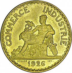 Large Obverse for 2 Francs 1926 coin