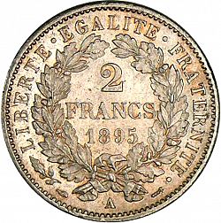 Large Reverse for 2 Francs 1895 coin