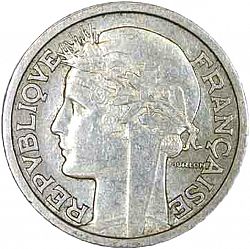 Large Obverse for 2 Francs 1950 coin