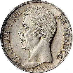 Large Obverse for 2 Francs 1827 coin