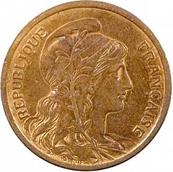 Large Obverse for 2 Centimes 1900 coin