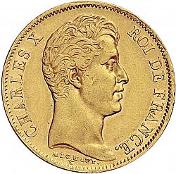 Large Obverse for 40 Francs 1828 coin