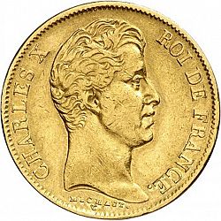 Large Obverse for 40 Francs 1830 coin