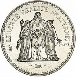 Large Obverse for 50 Francs 1980 coin
