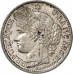 Large Obverse for 50 Centimes 1871 coin
