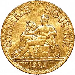 Large Obverse for 50 Centimes 1924 coin