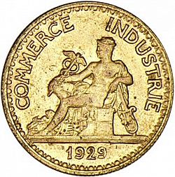 Large Obverse for 50 Centimes 1929 coin