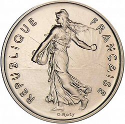 Large Obverse for 5 Francs 1978 coin