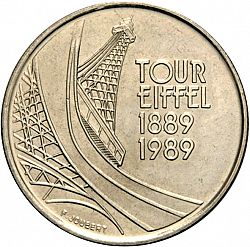 Large Obverse for 5 Francs 1989 coin