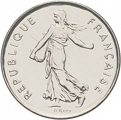 Large Obverse for 5 Francs 1992 coin