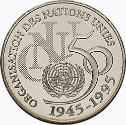 Large Reverse for 5 Francs 1995 coin