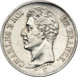 Large Obverse for 5 Francs 1826 coin