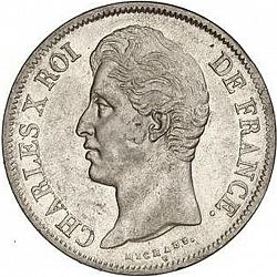 Large Obverse for 5 Francs 1829 coin