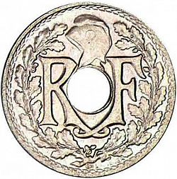 Large Obverse for 5 Centimes 1922 coin