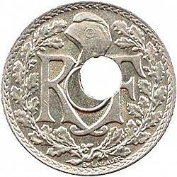 Large Obverse for 5 Centimes 1935 coin