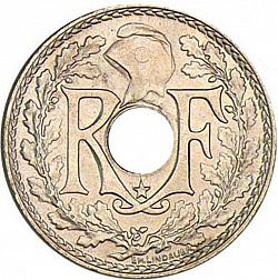 Large Obverse for 5 Centimes 1938 coin