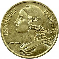 Large Obverse for 5 Centimes 1966 coin