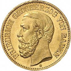 Large Obverse for 10 Mark 1872 coin