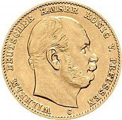 Large Obverse for 10 Mark 1876 coin