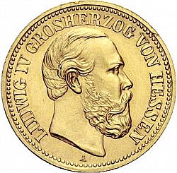 Large Obverse for 10 Mark 1888 coin
