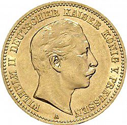 Large Obverse for 10 Mark 1889 coin
