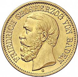 Large Obverse for 10 Mark 1898 coin