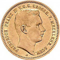 Large Obverse for 10 Mark 1901 coin