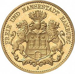 Large Obverse for 10 Mark 1911 coin