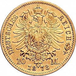 Large Reverse for 10 Mark 1873 coin