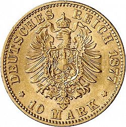 Large Reverse for 10 Mark 1877 coin