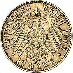 Large Reverse for 10 Mark 1900 coin