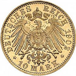 Large Reverse for 10 Mark 1902 coin