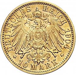 Large Reverse for 10 Mark 1904 coin
