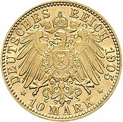 Large Reverse for 10 Mark 1905 coin