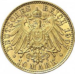 Large Reverse for 10 Mark 1907 coin