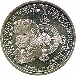 Large Reverse for 10 Mark 1992 coin