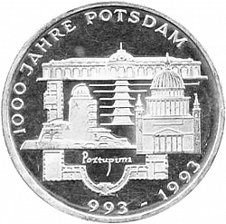 Large Reverse for 10 Mark 1993 coin