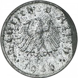 Large Obverse for 10 Reichspfennig 1946 coin