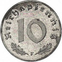 Large Reverse for 10 Reichspfennig 1946 coin