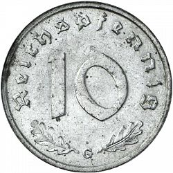 Large Reverse for 10 Reichspfennig 1946 coin
