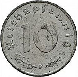 Large Reverse for 10 Reichspfennig 1948 coin