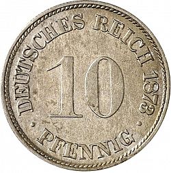 Large Obverse for 10 Pfenning 1873 coin