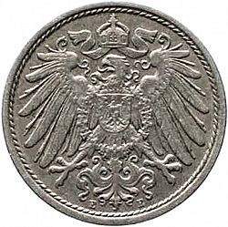 Large Obverse for 10 Pfenning 1909 coin