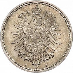 Large Reverse for 10 Pfenning 1874 coin