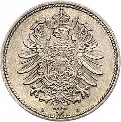 Large Reverse for 10 Pfenning 1874 coin