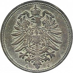 Large Reverse for 10 Pfenning 1889 coin