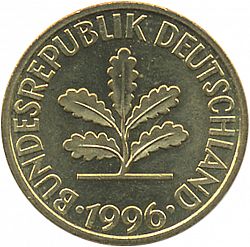 Large Obverse for 10 Pfennig 1996 coin